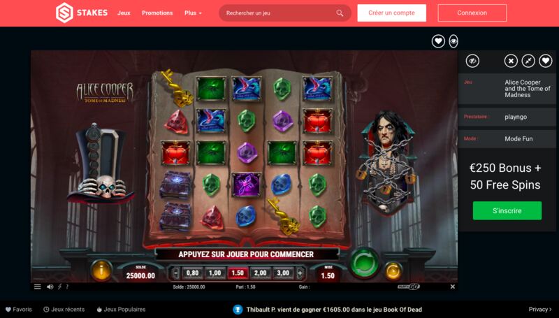 Découvrez les jeux de casino sur Stakes777